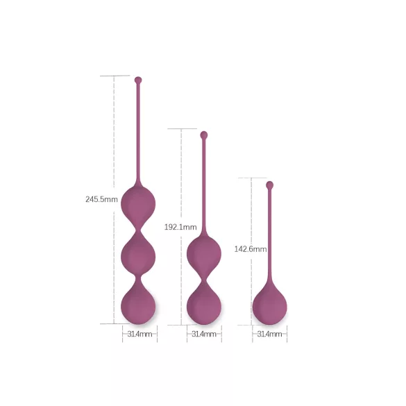 Cotoxo Belle - geišos kamuoliukų rinkinys - 3 vnt - violetinė