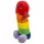 Pliušinis penis - 30 cm - vaivorykštė