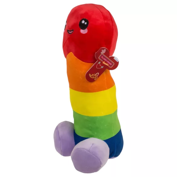 Pliušinis penis - 30 cm - vaivorykštė