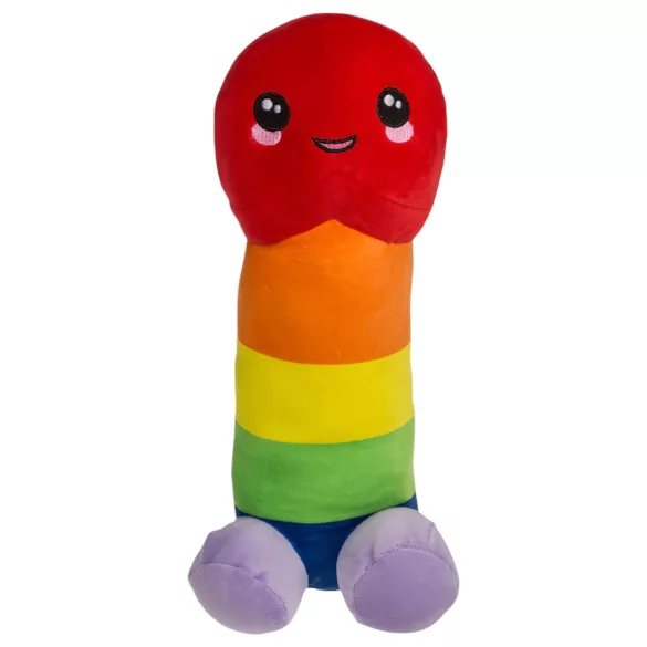 Pliušinis penis - 30 cm - vaivorykštė