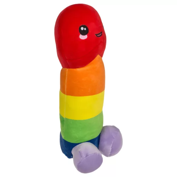 Pliušinis penis - 30 cm - vaivorykštė