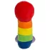 Pliušinis penis - 30 cm - vaivorykštė