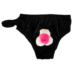 Juoda pompinė apatinė kelnaitė