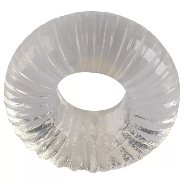 Pulselock Cocktura - gofruotas TPE penio žiedas (skaidrus) - 19 mm