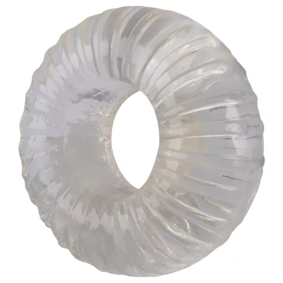 Pulselock Cocktura - gofruotas TPE penio žiedas (skaidrus) - 19 mm