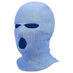 Balaclava - megztas oralinis kaukė 3 angų - mėlynas