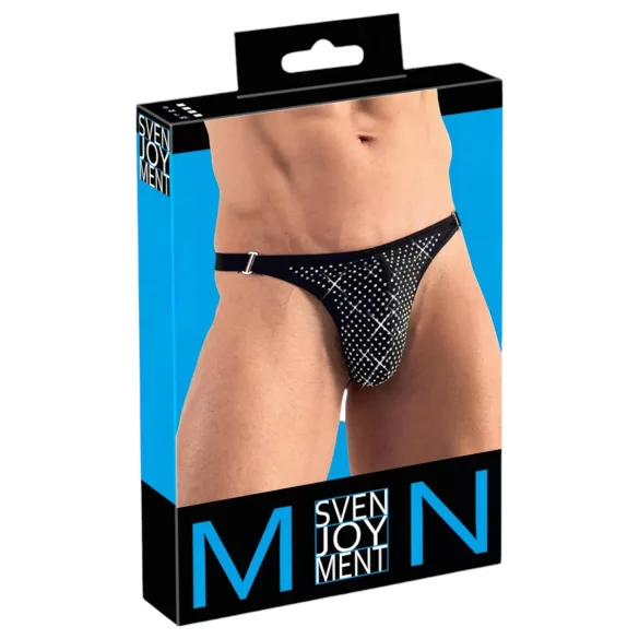 Svenjoyment - vyriškos string kelnaitės - blizgučiai - juodos - M