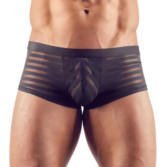 Boxer - permatomas dryžuotas - juodas - XL