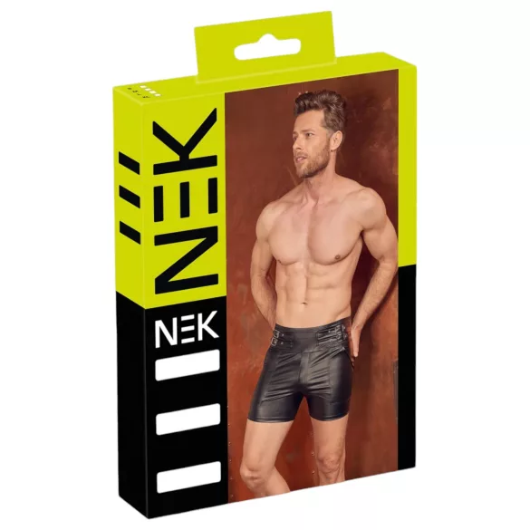 NEK - vyriški ilgi šortai - metalinė sagtis - juodi - M