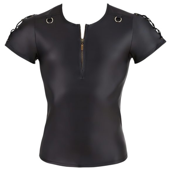 NEK - matinio efekto trumpų rankovių vyriški marškinėliai (juodi) - M