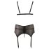 Cottelli Plus Size - Nėrinių apatiniai trio (juoda)