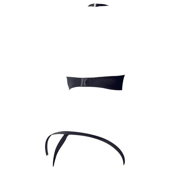 Cottelli - liemenėlės ir kelnaičių rinkinys su metaliniais žiedais - juoda - 85B/L