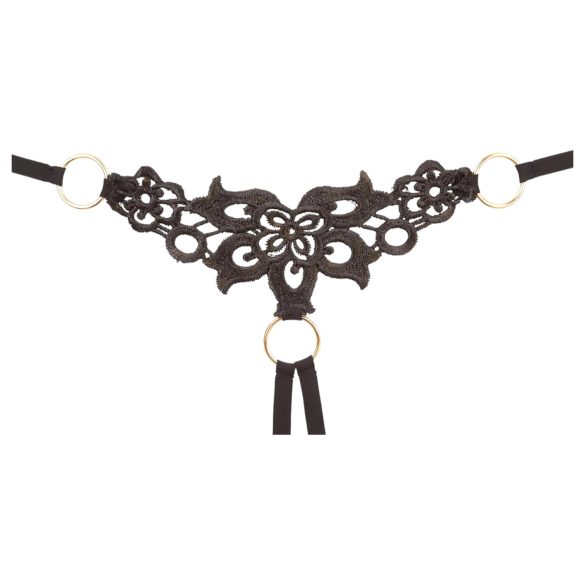 Cottelli - išsiuvinėtų liemenėlių rinkinys - blizgus - juodas