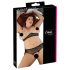 Cottelli Plus Size - perlais papuoštas liemenėlės rinkinys (juoda)