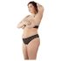 Cottelli Plus Size - perlinis liemenėlės komplektas (juodas) - 2XL