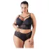 Cottelli Plus Size - nėriniuota liemenėlė su dirželiais (juoda)