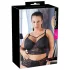 Cottelli Plus Size - nėriniuota liemenėlė su dirželiais (juoda) - 85E