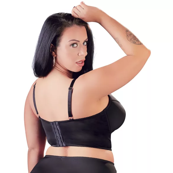Cottelli Plus Size - nėriniuota liemenėlė su dirželiais (juoda) - 95F