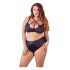 Cottelli Plus Size - Kryžminis liemenėlė ir apatinukai (juoda) - 85E/L