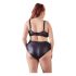 Cottelli Plus Size - Kryžminis liemenėlė ir apatinukai (juoda) - 85E/L
