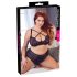 Cottelli Plus Size - Kryžminis liemenėlė ir apatinukai (juoda) - 85E/L