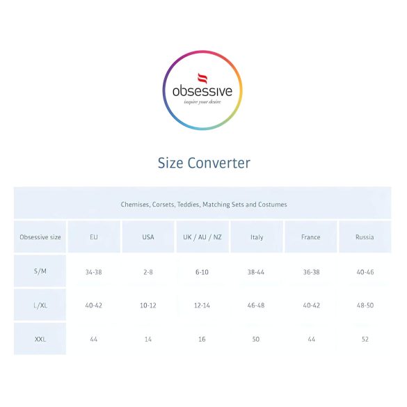 Obsessive 818-SEG-1 - apatinio trikotažo rinkinys - juodas su akutėmis