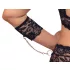 Cottelli Bondage Plus Size - nėriniu liemenėlės komplektas (juoda)