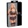 Cottelli Bondage Plus Size - nėriniu liemenėlės komplektas (juoda) - 4XL