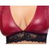 Cottelli Bondage Plus Size - Nėrinių liemenėlės komplektas (raudona) - 4XL
