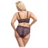 Cottelli Plus Size - permatomas raštuotas liemenėlių komplektas (violetinis)