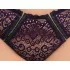 Cottelli Plus Size - permatomas raštuotas liemenėlių komplektas (violetinis) - 2XL