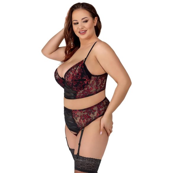 Cottelli Plus Size - liemenėlės rinkinys - raudona