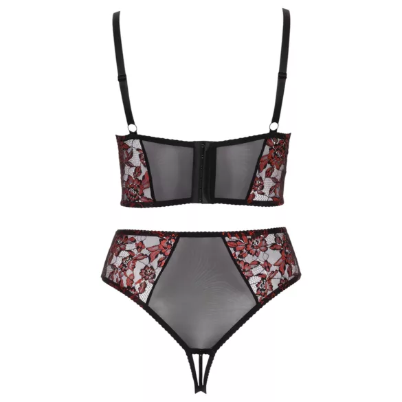 Cottelli Plus Size - reguliuojamas liemenėlės rinkinys (raudonas)