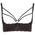 Cottelli Plus Size - atvira liemenėlė su dirželiais ir žiedais - juoda - 95F