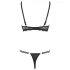 Cottelli - atvira liemenėlė su dirželiais ir žiedais - juoda - tanga - 85B/L