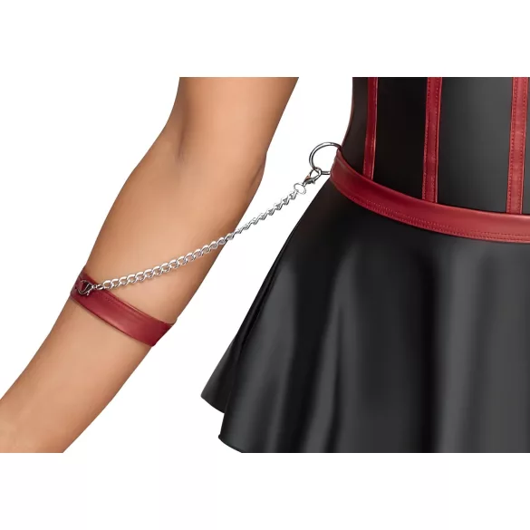 Cottelli Bondage - blizgus rinkinys su rankų antrankiais (juodas)