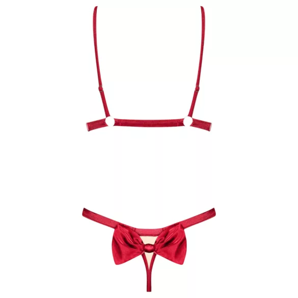 Obsessive Rubinesa - erotinis apatinių rinkinys - raudonas - L/XL