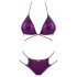 Obsessive Balitta - žvilgantis violetinis bikini su kaklo diržu - L