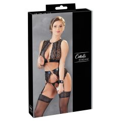   Cottelli Bondage - erotinis nėriniuotas apatinis komplektas 4 dalių