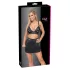 Cottelli - dirbtinės odos viršutinė dalis ir mini sijono rinkinys (juodas)
