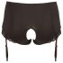 Cottelli Plus Size - atviras kelnaitės su prisegamomis kojinėmis (juoda)