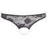 Cottelli - atvira nėriniuota string tanga su perlais - juoda - L