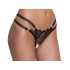 Cottelli - prabanga, atvira, žiedinė tanga (juoda) - M/L