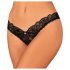 Obsessive Donna Dream - nėrinė atvira stringė (juoda) - M/L
