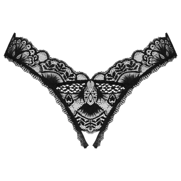 Obsessive Donna Dream - atviros nėriniuotos kelnaitės - juodos - M/L