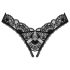 Obsessive Donna Dream - nėrinė atvira stringė (juoda) - M/L