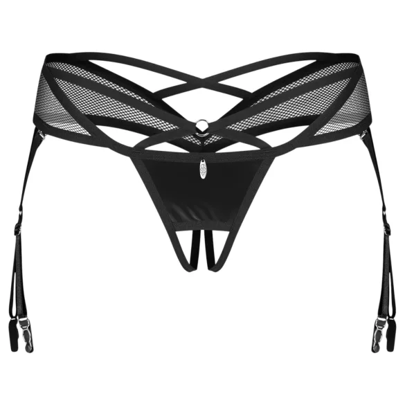 Obsessive Dominna - diržinis kojinių laikiklis - juodas - L/XL