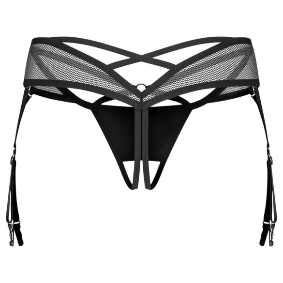 Obsessive Dominna - diržinis kojinių laikiklis - juodas - L/XL