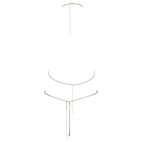 Cottelli - bikini su grandinėlėmis ir kristalais - sidabrinis