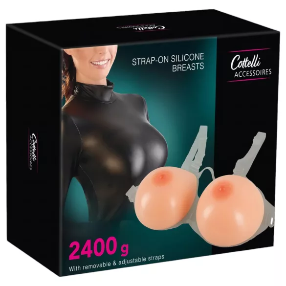 Cottelli - silikoninės prisegamos krūtys - push-up - 2x1200 g